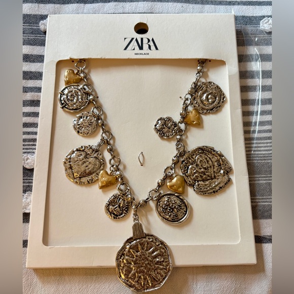 Zara Metallic Charm Necklace - Picture 4 of 8
